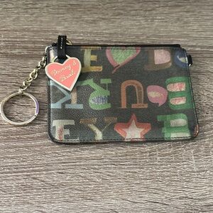 Dooney & Bourke Colorful Letter Print Pouch